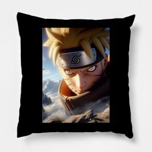 Naruto top a mountain peak Pillow