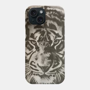 Tiger pencil drawing Phone Case