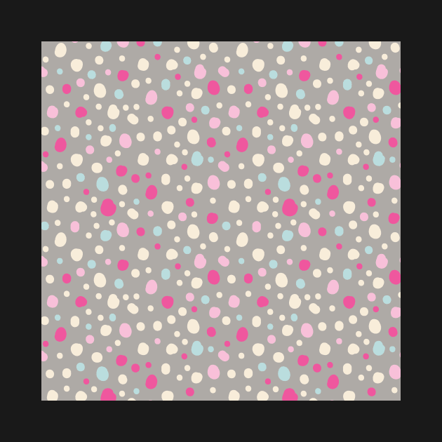 Grey and Pink Polka Dot by greenoriginals