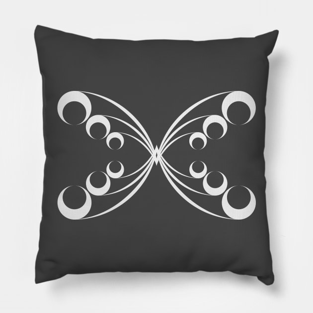 Mystic Butterfly - White Pillow by MysticWings