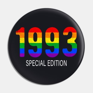 1993 Lgbt Birthday Rainbow Pride Lgbt Gift Equality Pin