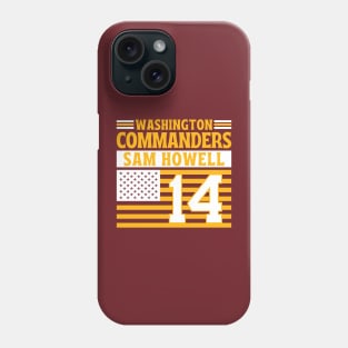 Washington Commanders Howell 14 American Flag Football Phone Case