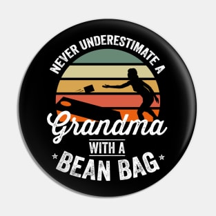 Cornhole Shirt Funny Cornhole Bean Bag Grandma 4th of July Pin