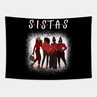 Black Sistas Afro Women Queen Melanin Black Pride Tapestry