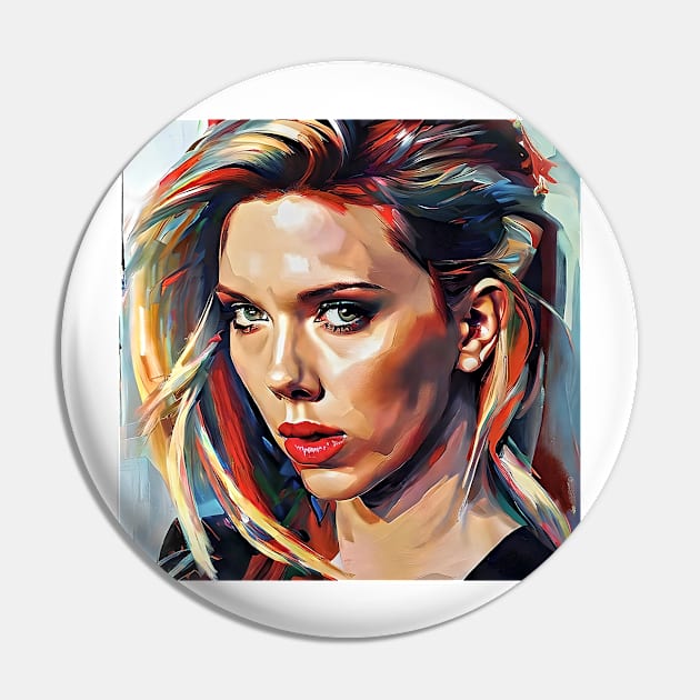 colorful image of Scarlett Pin by bogfl