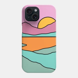 Retro 70s Landscape Sunset Phone Case