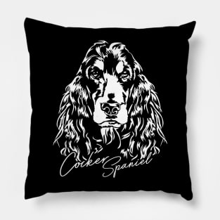 English Cocker Spaniel dog portrait Pillow