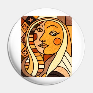 lady cubism Pin