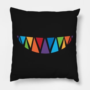 MADNESS || RAINBOW SHARK JAW TEETH GRILLZ Pillow