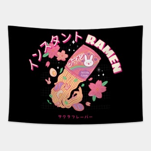 Japanese Ramen Sakura Flavor Anime Aesthetic Tapestry
