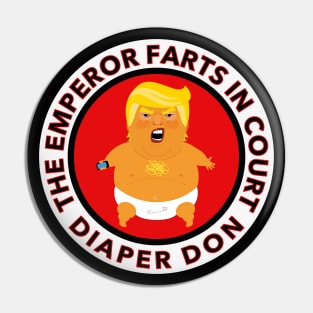 diaper don - trump farts in court Pin