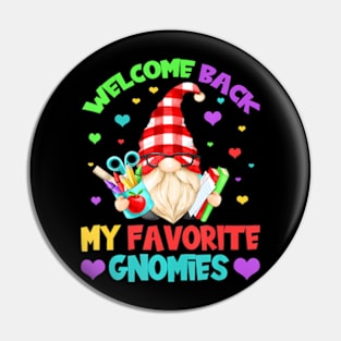 Teacher Gnome Cute Welcome Back To School Pin