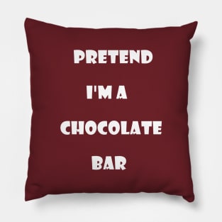 Pretend I'm A Chocolate Bar Costume Halloween Lazy Easy Pillow