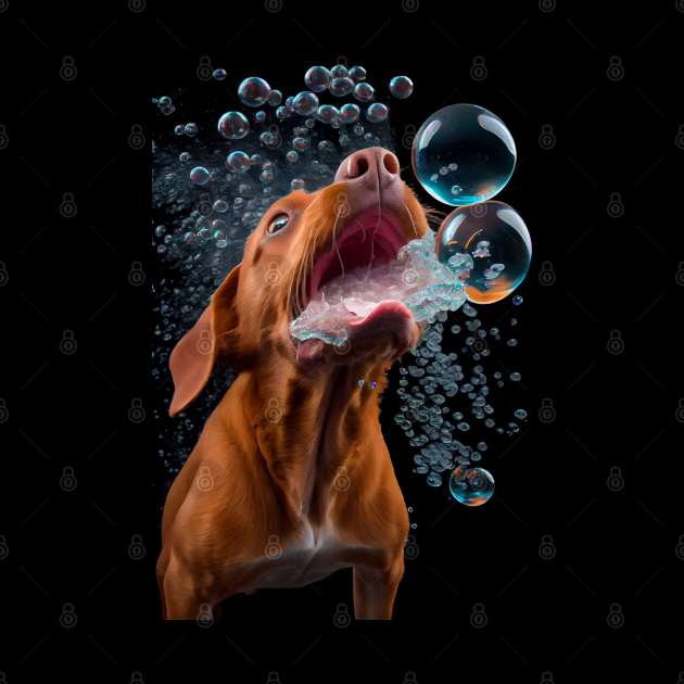 Dog in Water #2 by MarkColeImaging