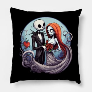 Jack and Sally From The Nightmare Before Christmas Pillow