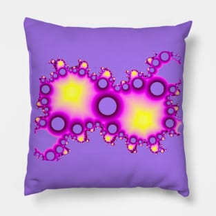 Yellow Flare Fractal Pillow