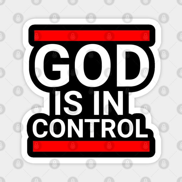 God is in Control Magnet by UrbanLifeApparel