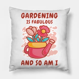 Fabulous Gardening Florist Botany Planting Flowers Pillow