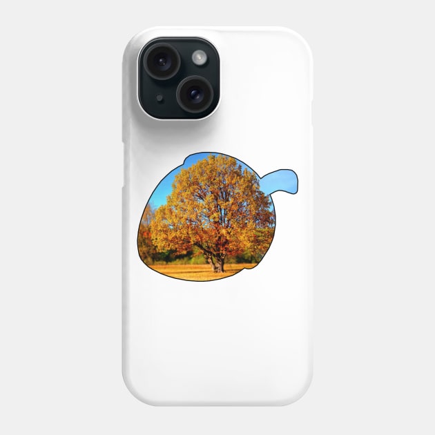 Acorn Outline (Autumn) Phone Case by gorff