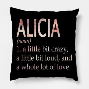 Alicia Girl Name Definition Pillow