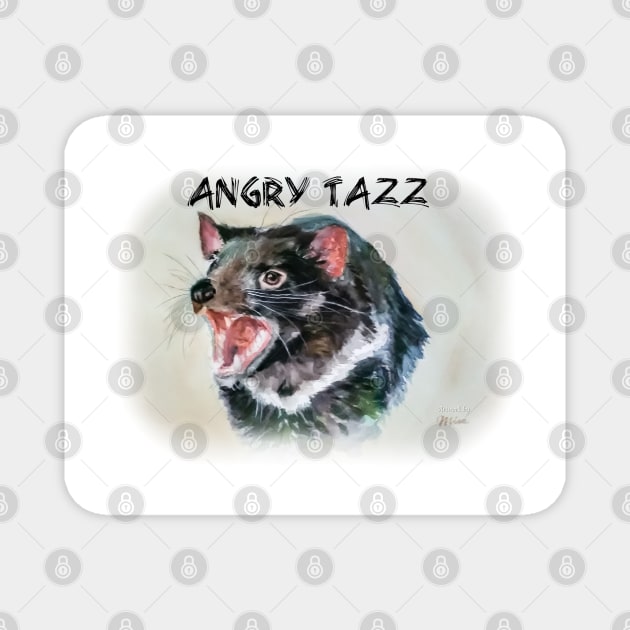 Angry TAZZ the Tazzy Devil Magnet by anothercoffee