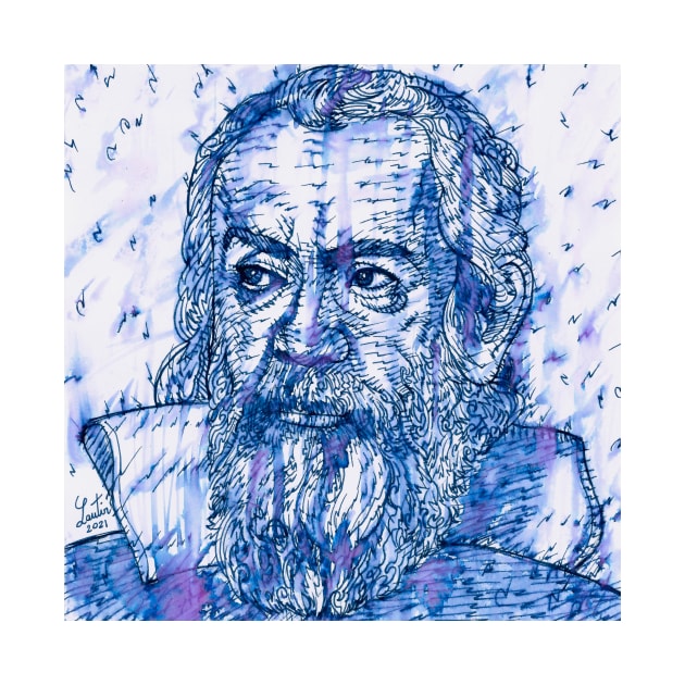 GALILEO GALILEI watercolor and ink portrait by lautir