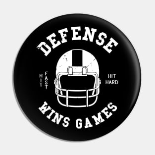 Football Fan Defense Wins Games Football Fan Pin