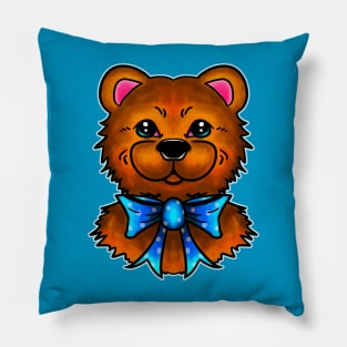 Teddy Bear and Tie Pillow