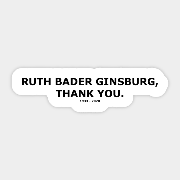 Ruth Bader Ginsburg RBG 2 - Ruth Bader Ginsburg - Sticker