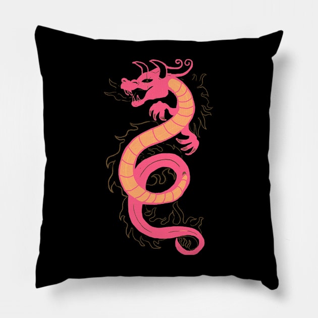 Year of The Dragon | Pomelo Sticker Version Pillow by ghostieking