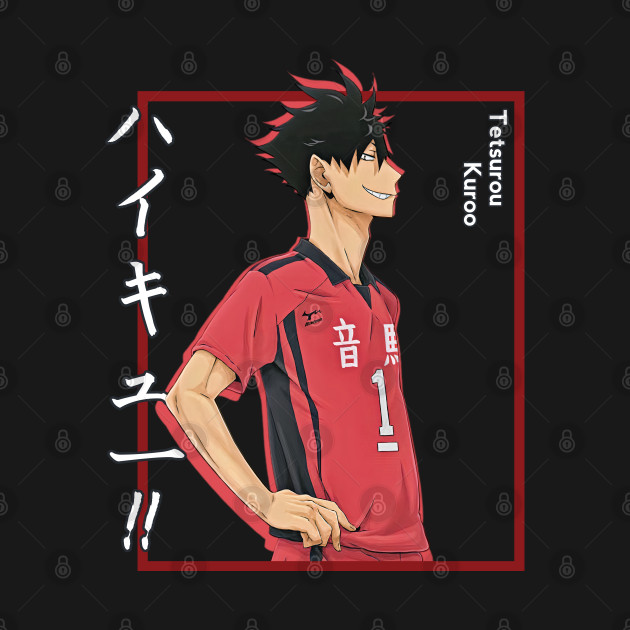 Discover Haikyuu!!: Tetsurou Kuroo with Shadow-Colored Background - Tetsuro Kuroo - T-Shirt