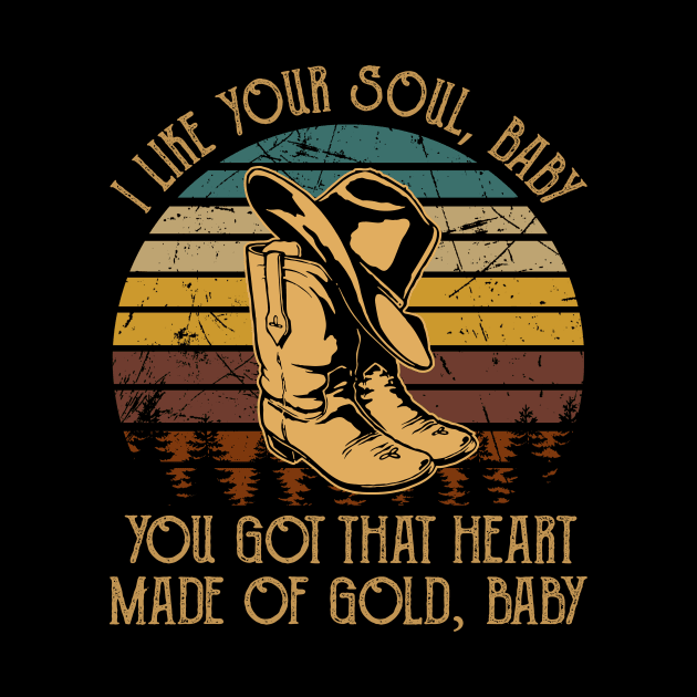 I Like Your Soul, Baby You Got That Heart Made Of Gold, Baby Cowboy Boot Hat Music by GodeleineBesnard