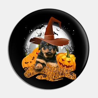 Halloween rottweiler dog Pin