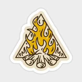 Line art bonfire Magnet