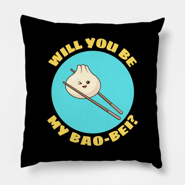 Will You Be My Bao Bei | Dumpling Pun Pillow by Allthingspunny