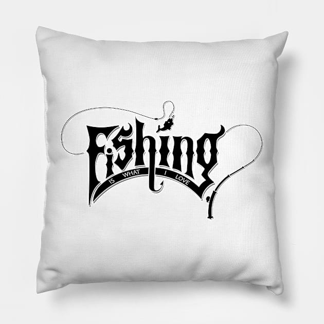 Fishing Pillow by oleo_graphy