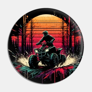 Quadbike Coniferous Forest Design Pin