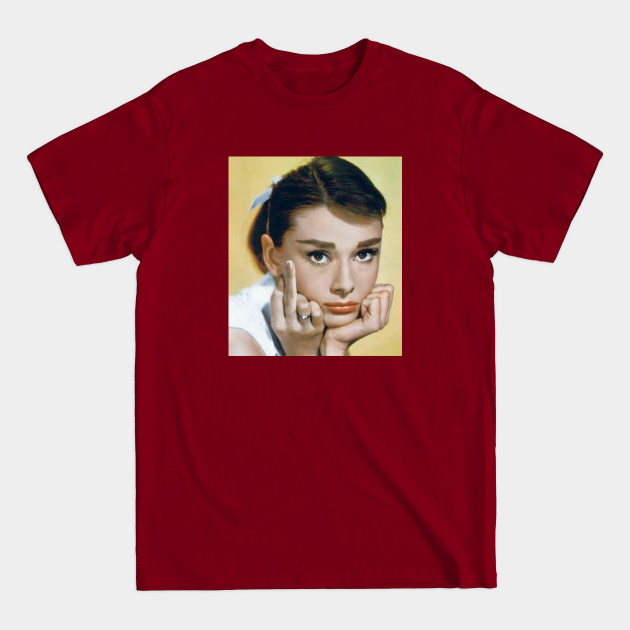 Discover Audrey Hepburn Middle Finger - Audrey Hepburn - T-Shirt