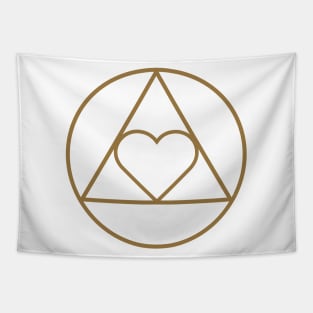 AA Symbol With Heart Tapestry