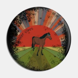 Summer vibes - horse edition Pin