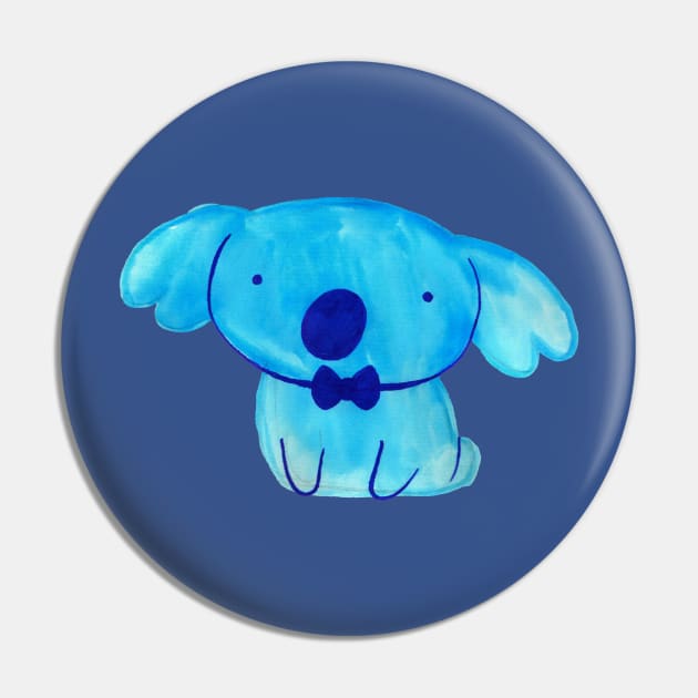 Blue Watercolor Koala Pin by saradaboru