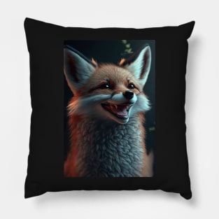 Cool portrait of a cute Fox Pillow