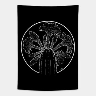 Trichocereus Flower Spiral Reverse Tapestry