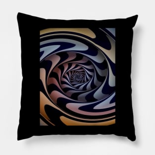 Psychedelic Abstract Illusion Spiral Print Pillow