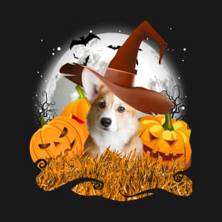 Corgi halloween love T-Shirt