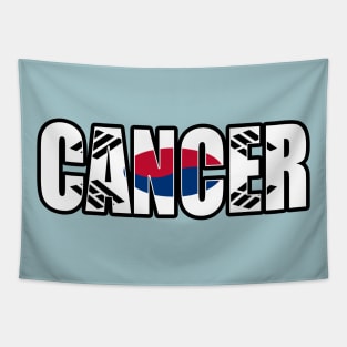 Cancer South Korean Horoscope Heritage DNA Flag Tapestry