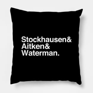 Stockhausen Aitken & Waterman / Humorous Names List Design Pillow
