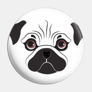 Cute puppy Pug Pin