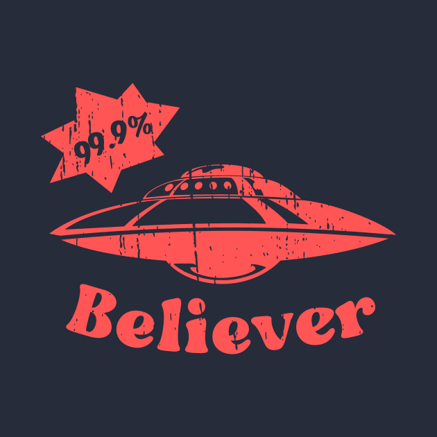 Funny UFO 99.9% Believer alien UAP by focodesigns