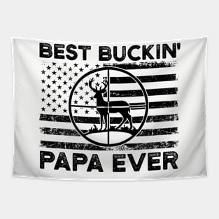 Funny Hunting Gift For Grandpa Best Buckin Papa Ever Tapestry